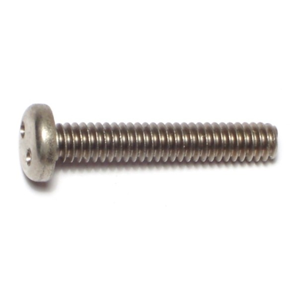 Midwest Fastener 1/4"-20 x 1-1/2 in Spanner Pan Machine Screw, Plain 18-8 Stainless Steel, 4 PK 70998